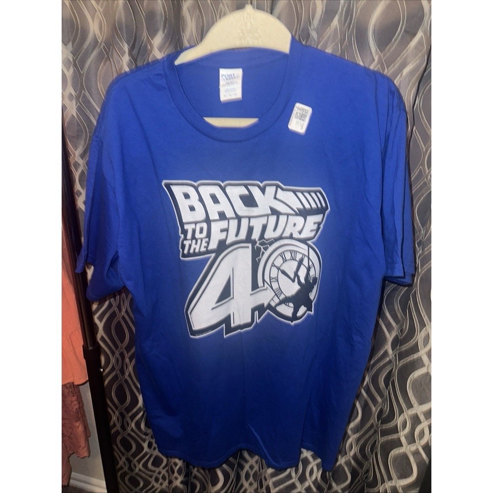 Back To The Future - 40th Anniversary Logo - Adult Solid T-Shirt - Purple